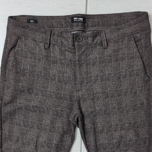 3/$25 Only & Sons Brown Plaid Tapered Trousers